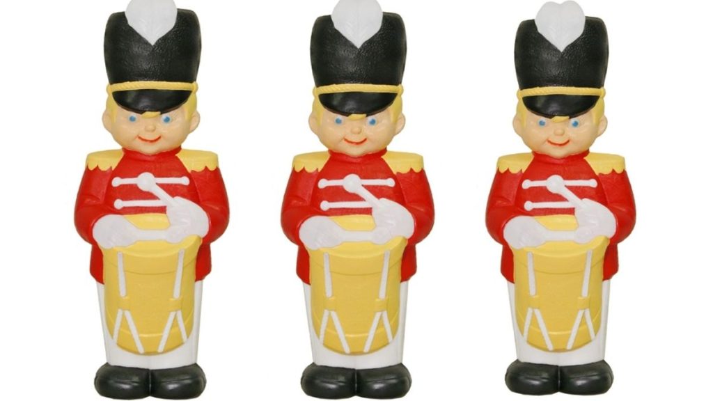 Vintage Empire Plastics drummer boy blow mold.