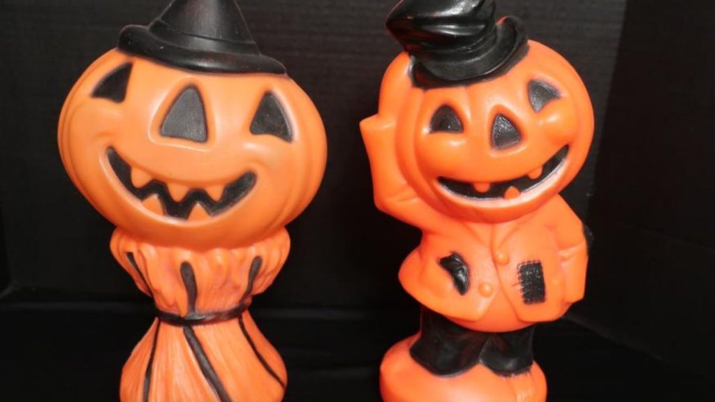 Vintage Empire Plastics Jack o'lantern blow molds.