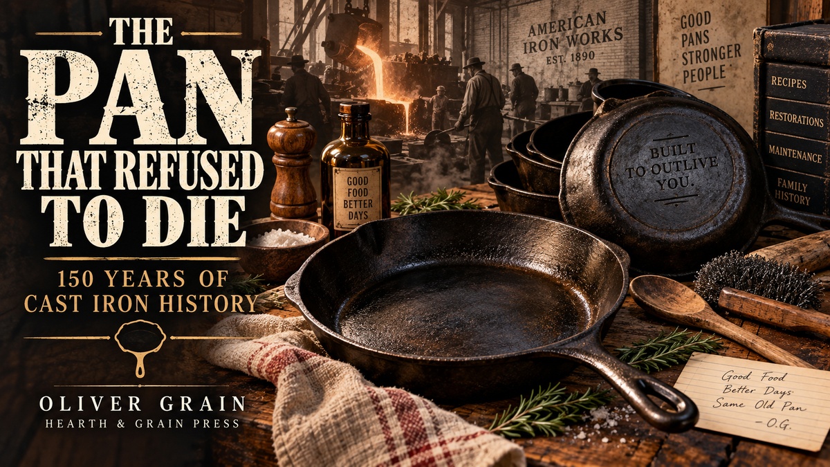 history of cast iron pans, cast iron cookware image