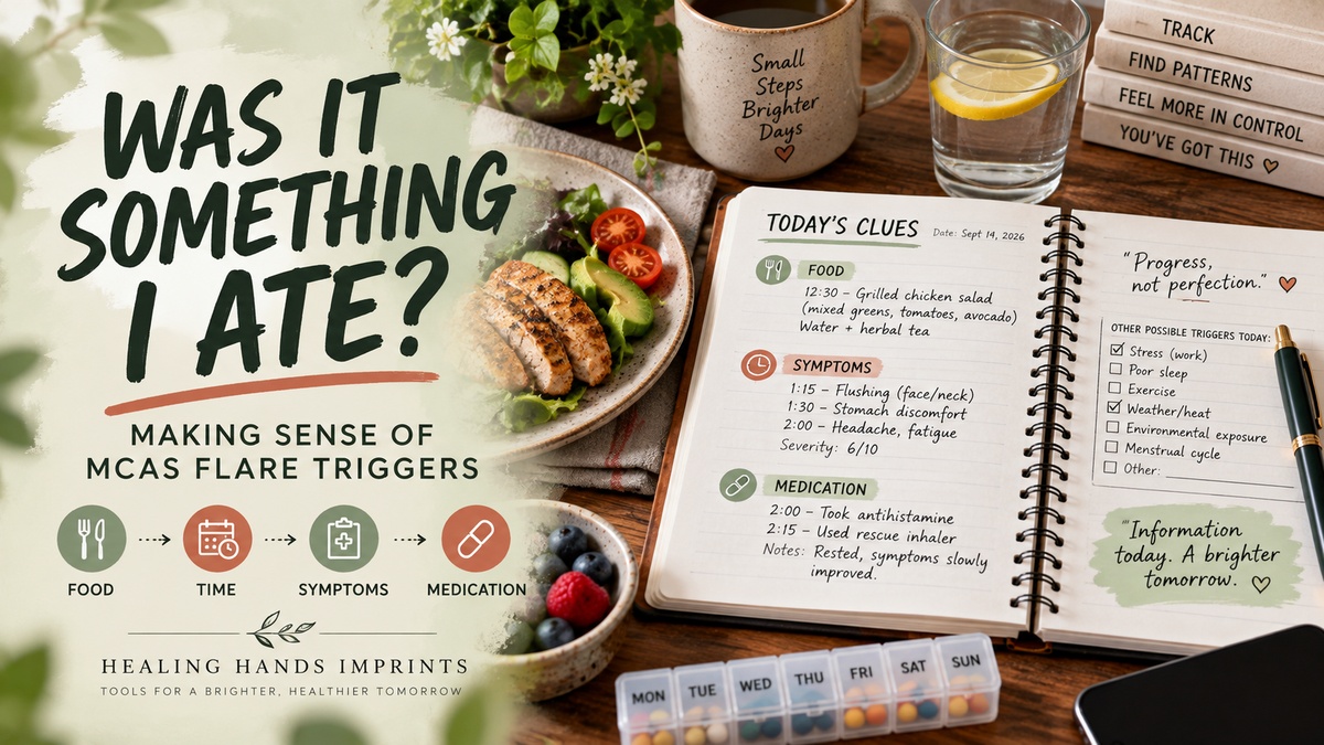 MCAS food journal log, MCAS symptoms