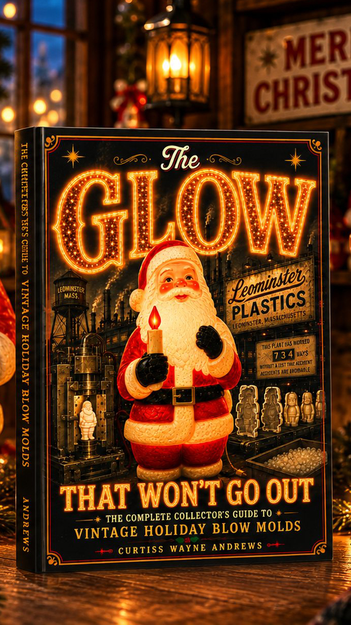 The Glow That Won't Go Out Blow Mold collector book & holiday scene
