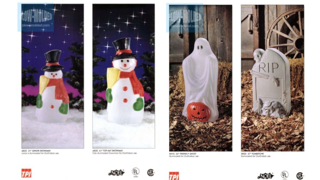 TPI Plastics blow molds from 1992 catalog