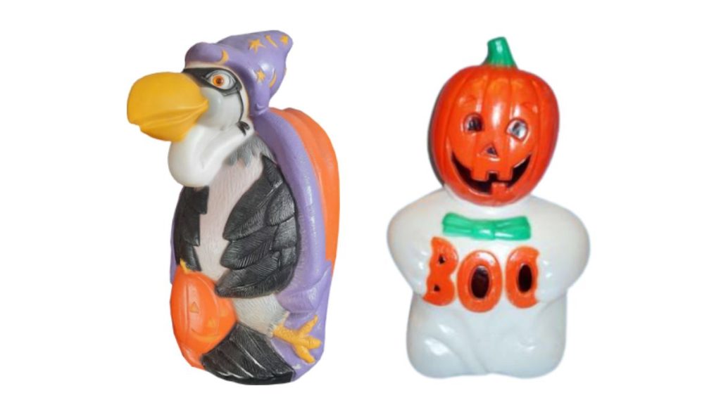 TPI Plastics buzzard and pumpkin man blow molds