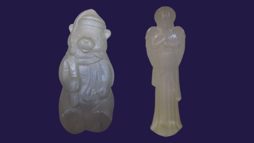 TPI Plastics clear ice blow molds, bear & angel