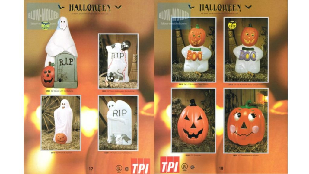 Images from TPI Plastics 2004 catalog, halloween blow molds