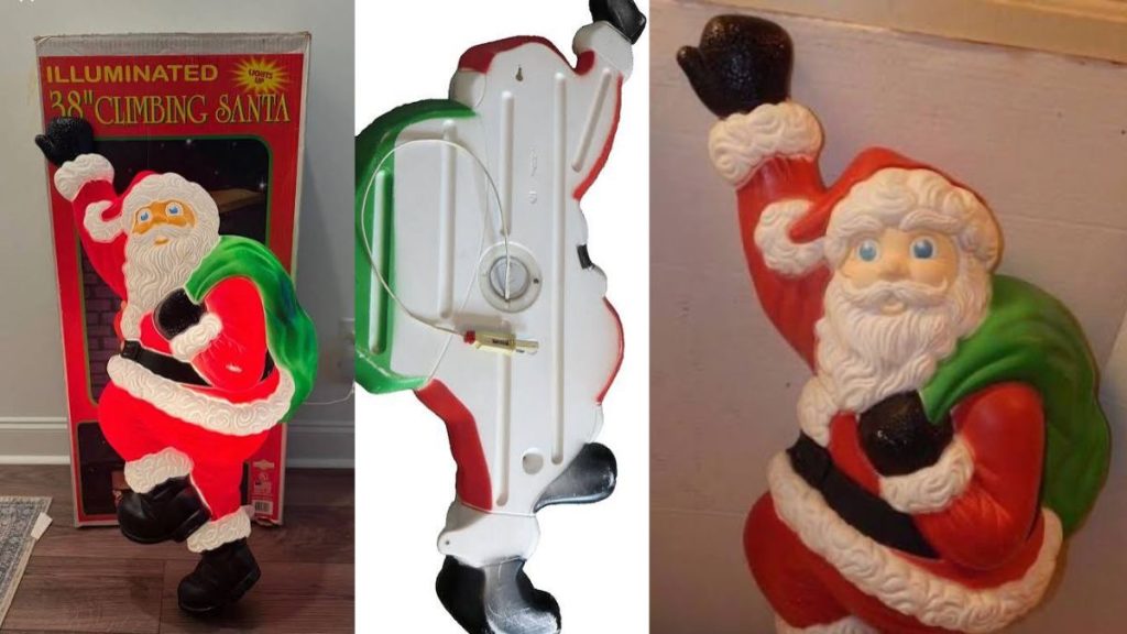 The famous Climbing Santa blow mold from Grand Venture / Prime Plastics.