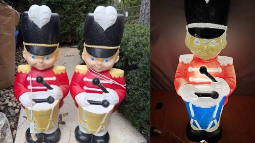 Grand Venture / Prime Plastics drummer boy blow mold.
