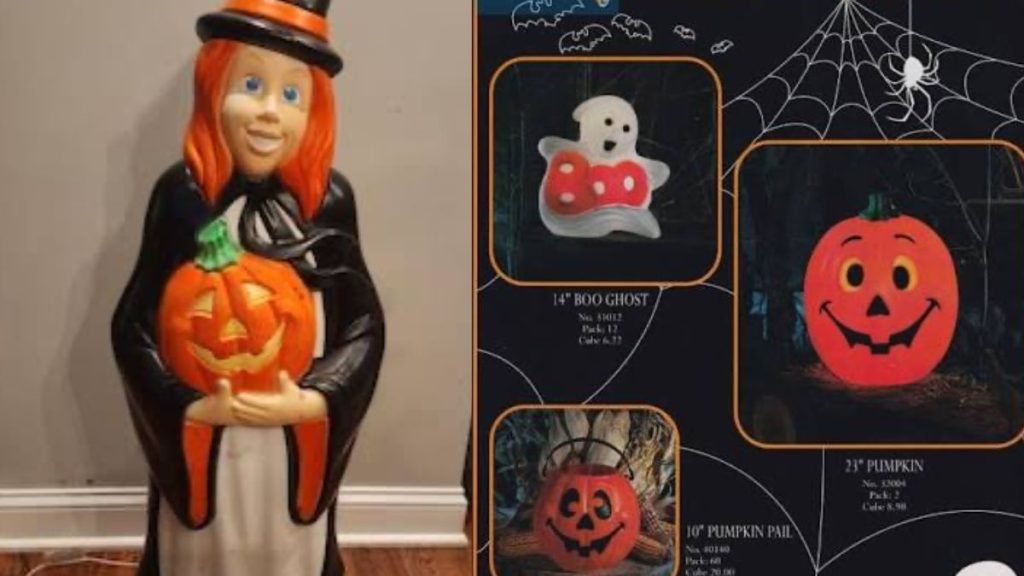 Grand Venture witch & Halloween blow molds from the 1990s.