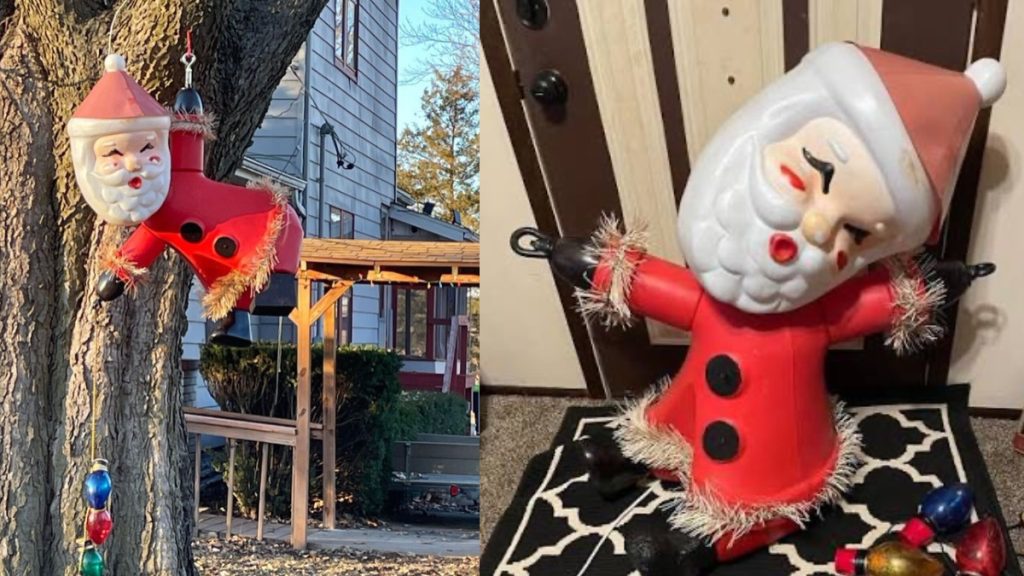famous Cletus Claus municipal Santa blow mold