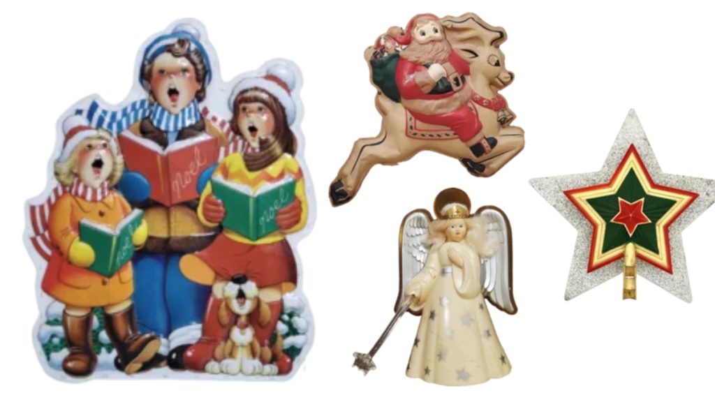 Variety of classic NOMA vintage Christmas decorations & ornaments